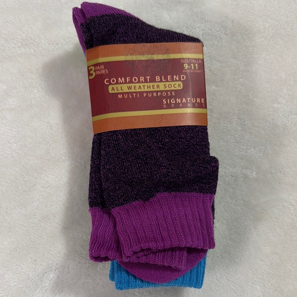 💜 Comfort Blend Neon All Weather Socks
